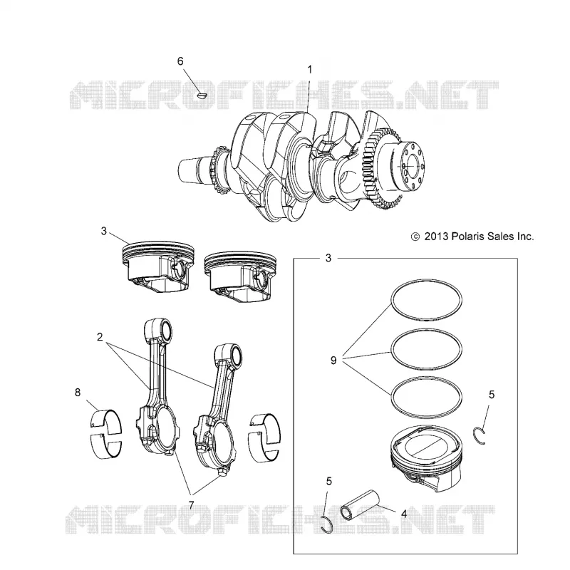 ENGINE, KURBELWELLE AND PISTON