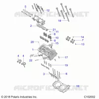 ENGINE, ZYLINDERKOPF, CAM AND VALVES