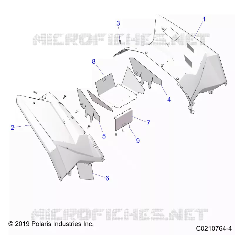 KAROSSERIE HINTEN CAB AND HEAT SHIELDS