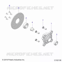 RADS, FRONT HUB AND BRAKE DISK