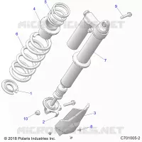 SUSPENSION, REAR SHOCK MOUNTING
