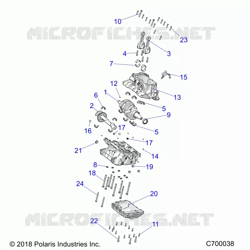 CRANKCASE AND CRANKSHAFT