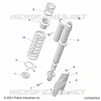 SUSPENSION, REAR SHOCK MOUNTING, STANDARD/PREMIUM