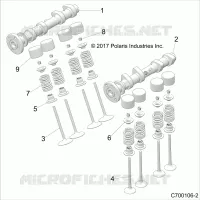 ENGINE, CAM SHAFTS AND VALVES