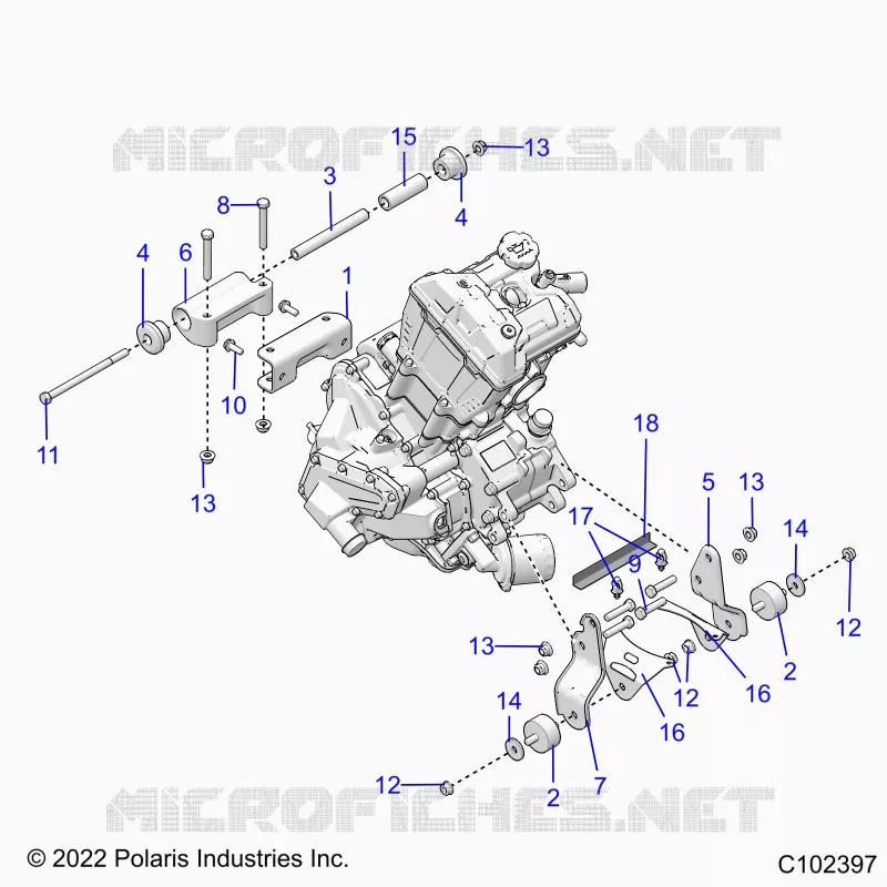 MOTOR, MOUNTING & LONG BLOCK