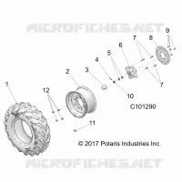RADS, FRONT TIRE AND BRAKE DISC