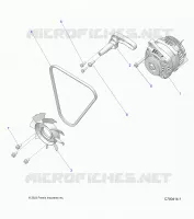ENGINE, ENGINE, GENERATOR, FAN AND BELT