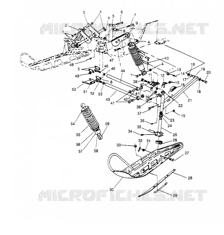 FRONT SUSPENSION AND SKI RXL 0956768 (4930783078B002)