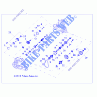 ANTRIEB, MAIN GETRIEBEGEHÄUSE INTERNALS   A14GH85AD/EAI (49ATVTRANSINTL1332847) für Polaris SCRAMBLER 850 XP HO / EPS 2014