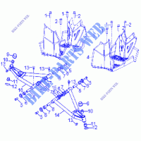 CHASSIS, A ARM AND FUßSTÜTZE   A17YAF11A5/N5 (A00049) für Polaris SPORTSMAN 110 EFI 2019