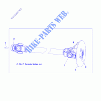 ANTRIEB, FRONT Kardanwelle   R11RC08GA/GH/FA/FH (49LEVSHAFTPROP10SDW) für Polaris RANGER EV 4X4/INTL 2011