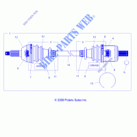 ANTRIEB, VORDERACHSE   R11RC08GA/GH/FA/FH (49LEVSHAFTDRV10SDW) für Polaris RANGER EV 4X4/INTL 2011