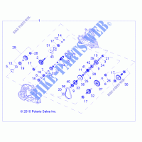 ANTRIEB, MAIN GETRIEBEGEHÄUSE INTERNALS   A14GH9EAW (49ATVTRANSINTL1332847) für Polaris SCRAMBLER XP 1000 HO EPS 2014