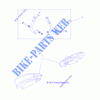 KAROSSERIE   HANDPROTEKTOREN   A14GH9EAW (49ATVGUARD13850SCRAM) für Polaris SCRAMBLER XP 1000 HO EPS 2014