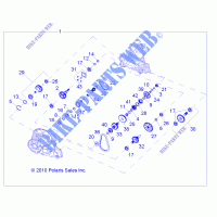 ANTRIEB, MAIN GETRIEBEGEHÄUSE INTERNALS   A14GH8EFI (49ATVTRANSINTL1332847) für Polaris SCRAMBLER XP 850 HO EPS INTL 2014
