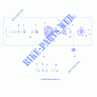 ANTRIEB, PRIMARY KUPPLUNG   A14GH8EFI (49ATVKUPPLUNG10SPXP550) für Polaris SCRAMBLER XP 850 HO EPS INTL 2014