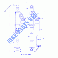 FEDER   A14GH8EFI (49ATVSCHOCKRR7044080) für Polaris SCRAMBLER XP 850 HO EPS INTL 2014
