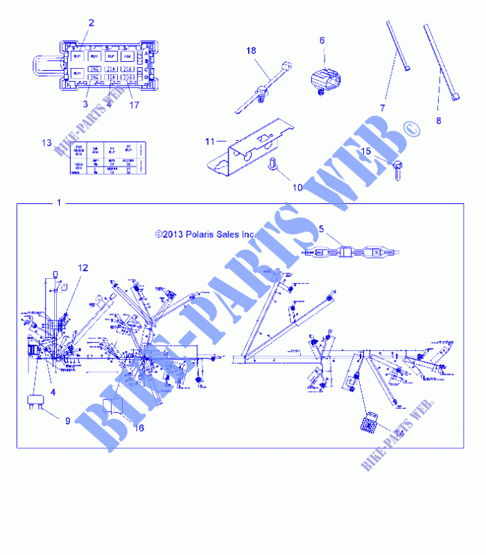 KABELSTRANG, EPS   A14GH8EFI (49ATVHARNESS14SCRAM850I) für Polaris SCRAMBLER XP 850 HO EPS INTL 2014