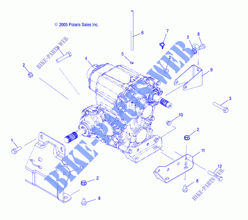Getriebelagerung   R07RH50AF/AR/AT (4999203249920324B05) für Polaris RANGER 500 EFI 4X4 2007