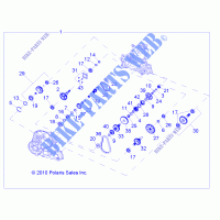 ANTRIEB, MAIN GETRIEBEGEHÄUSE INTERNALS   A14ZN5EAB/C/M/S (49ATVTRANSINTL1332847) für Polaris SPORTSMAN XP 550 EPS BROWNING LE 2014