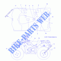 DECALS   A14ZN5EAB/C/M/S (49ATVDECALSS12SPEPS550) für Polaris SPORTSMAN XP 550 EPS BROWNING LE 2014