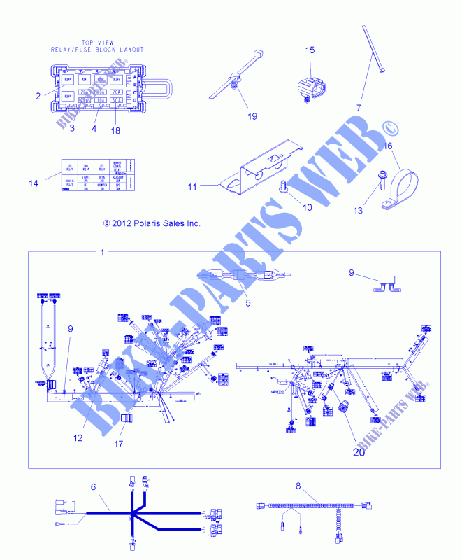 KABELSTRANG   A14ZN5EAB/C/M/S (49ATVHARNESS13SPEPS550) für Polaris SPORTSMAN XP 550 EPS 2014