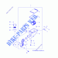 MOTOR, LUFTEINLASS SYSTEM   R15YAV17AA/AF/BA/BF (49RGRLUFTFILTERKASTEN 15RZR170) für Polaris RZR 170 2015
