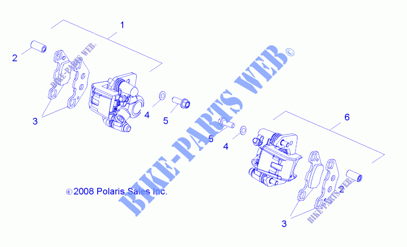 BARKE SATTELS, FRONT   R15YAV17AA/AF/BA/BF (49RGRCALIPER09RZR170) für Polaris RZR 170 2015