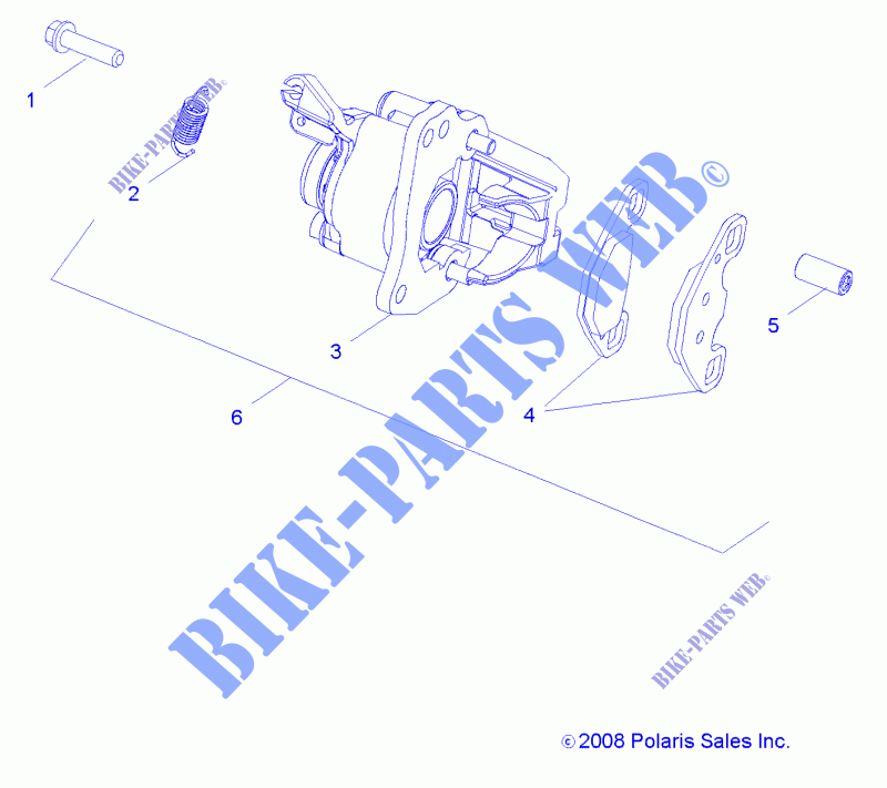 BARKE SATTELS, REAR   R15YAV17AA/AF/BA/BF (49RGRCALIPERRR09RZR170) für Polaris RZR 170 2015