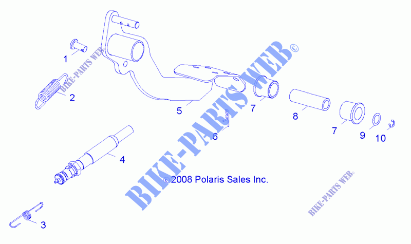 BREMSPEDAL   R15YAV17AA/AF/BA/BF (49RGRBREMSEFOOT09RZR170) für Polaris RZR 170 2015