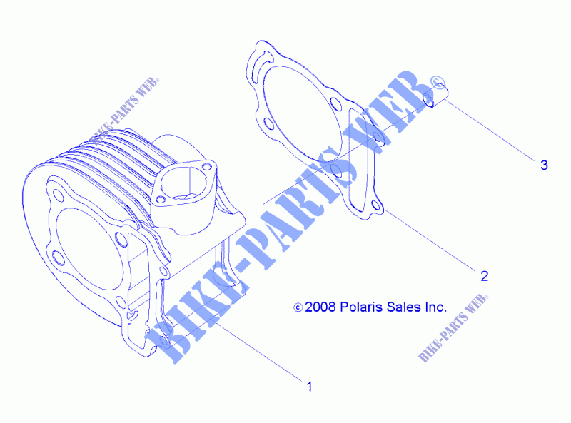 ZYLINDER   R15YAV17AA/AF/BA/BF (49RGRZYLINDERHD09RZR170) für Polaris RZR 170 2015