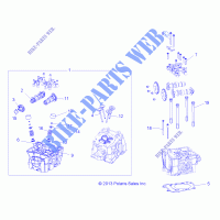 ZYLINDER HEAD, CAMS AND VALVES   A14MH57AA/AC/AD (49RGRCYLINDERHD14570) für Polaris SPORTSMAN 570 EFI 2014