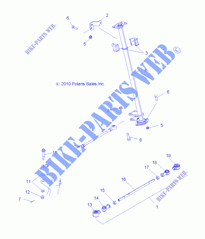 Lenksäule   A14MH57AA/AC/AD (49ATVLENKUNG11SP500) für Polaris SPORTSMAN 570 EFI 2014