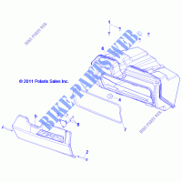 HANDSCHUHFACH   Z15VHE57AS/AK (49RGRGLOVEBOX12RZR) für Polaris RZR 570 2015