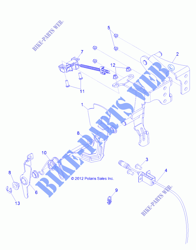 Gaspedales   Z15VHA57AJ/E57AS/AK (49RGRTHROTTLEPEDAL13RZRXP4) für Polaris RZR 570 2015