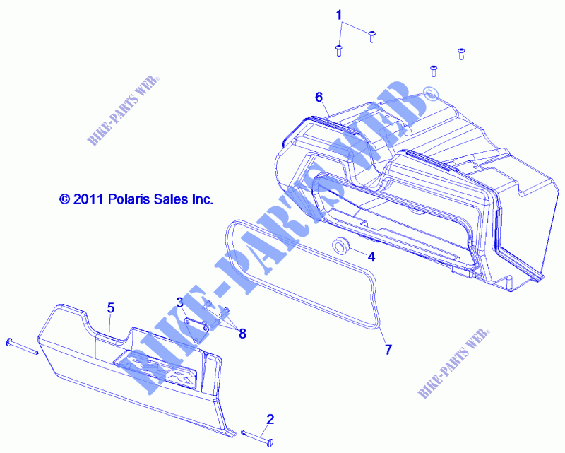 HANDSCHUHFACH   Z15VHE57AS/AK (49RGRGLOVEBOX12RZR) für Polaris RZR 570 2015