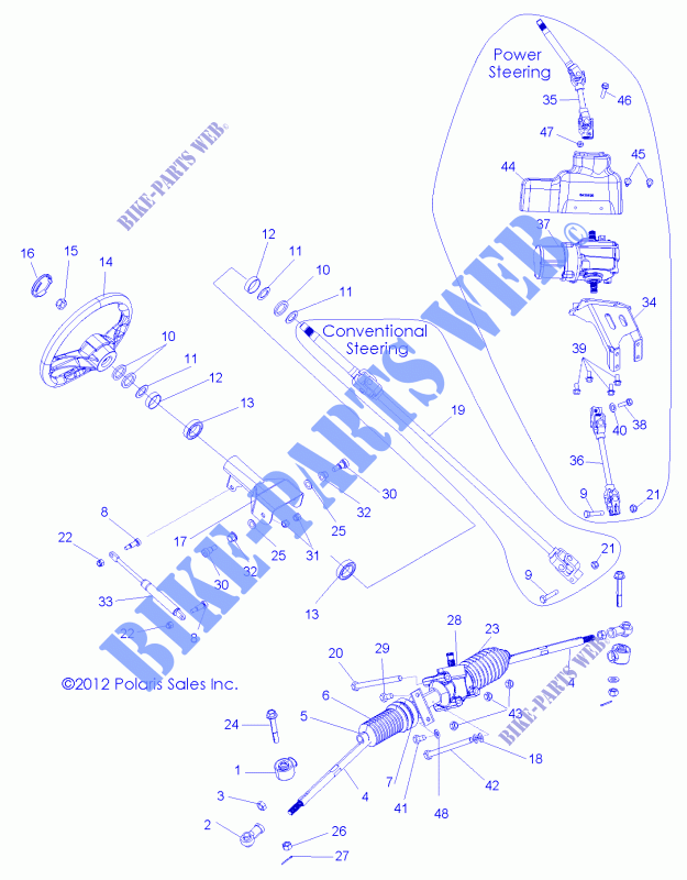LENKUNG   Z15VHA57AJ/E57AS/AK (49RGRLENKUNG13RZR570) für Polaris RZR 570 2015