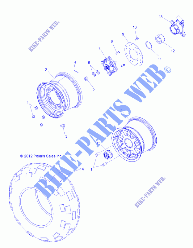 RADS, REAR   Z15VHA57AJ/E57AS (49RGRRADRR13RZR570) für Polaris RZR 570 2015