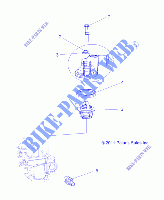 THERMOSTAT and COVER   Z15VHA57AJ/E57AS/AK (49RGRTHERMO12RZR570) für Polaris RZR 570 2015
