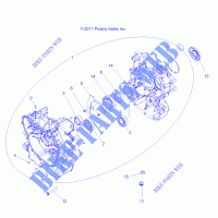 CRANKCASE   Z15VHA57FJ (49RGRCRANKCASE12RZR570) für Polaris RZR 570 EU 2015