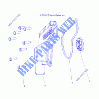 MOTOR, WATERPUMP IMPELLER and COVER   Z15VHA57FJ (49RGRWATERPUMP12RZR570) für Polaris RZR 570 EU 2015