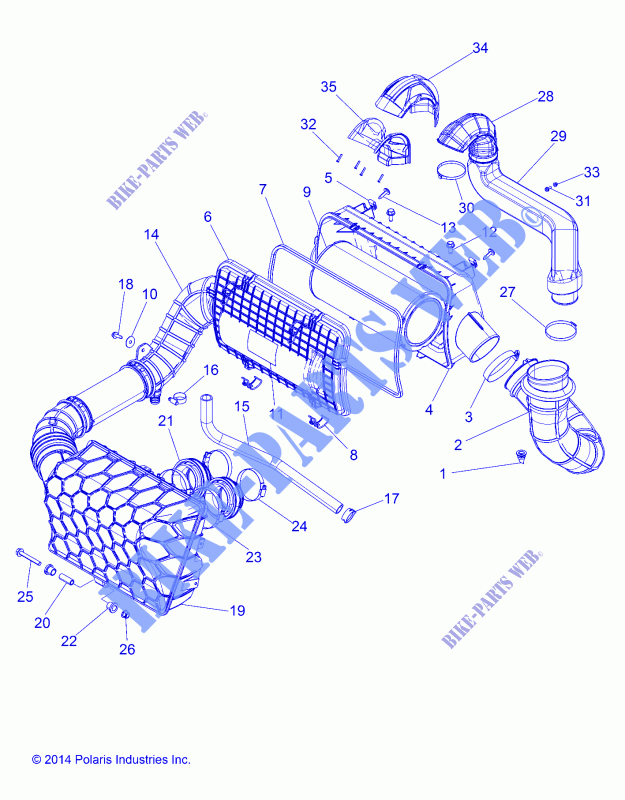 MOTOR, LUFTEINLASS SYSTEM   Z15VDE99AL (49RGRLUFTFILTERKASTEN 151000AL) für Polaris RZR RS1 2018