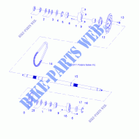 RADS, HINTERACHSE   R14VA17AA/AF (49RGRAXLE12RZR170) für Polaris RZR 170 2014