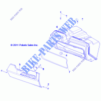 HANDSCHUHFACH   Z14XT9EAO (49RGRGLOVEBOX12RZR) für Polaris RZR 4 900 LE 2014