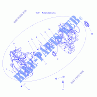 CRANKCASE   Z14VH57AD/6EAI/6EAW (49RGRCRANKCASE12RZR570) für Polaris RZR 570 / EPS LE 2014
