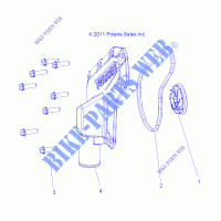 MOTOR, WATERPUMP IMPELLER and COVER   Z14VH57AD/6EAI/6EAW (49RGRWATERPUMP12RZR570) für Polaris RZR 570 / EPS LE 2014