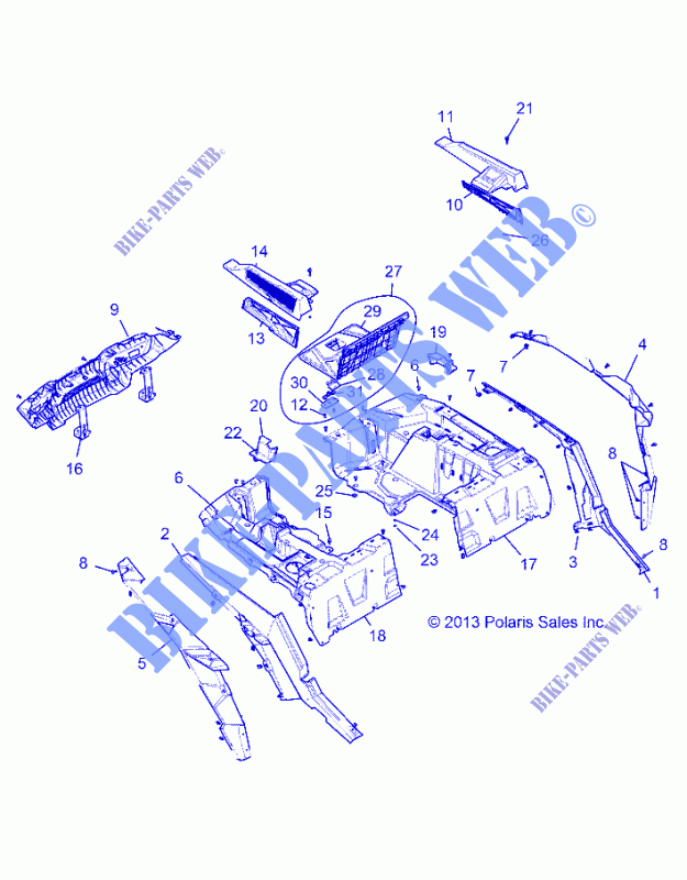 HECKTRÄGER AND FENDERS   Z146T1EAM/EAW (49RGRRACKMTG1410004) für Polaris RZR XP 4 1000 EPS 2014