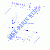 RADS, HINTERACHSE   R13VA17AA/AB (49RGRAXLE12RZR170) für Polaris RZR 170 2013
