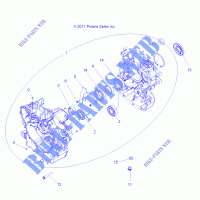 CRANKCASE   R13VH57AD/6EAK (49RGRCRANKCASE12RZR570) für Polaris RZR 570 EFI 2013