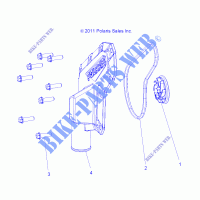 MOTOR, WATERPUMP IMPELLER and COVER   R13VH57AD/6EAK (49RGRWATERPUMP12RZR570) für Polaris RZR 570 EFI 2013